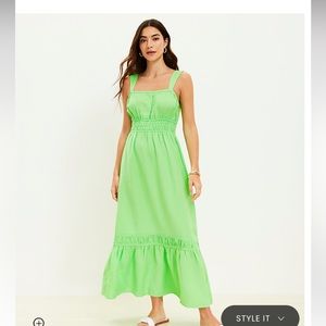 NWT LOFT Linen Blend Maxi Dress